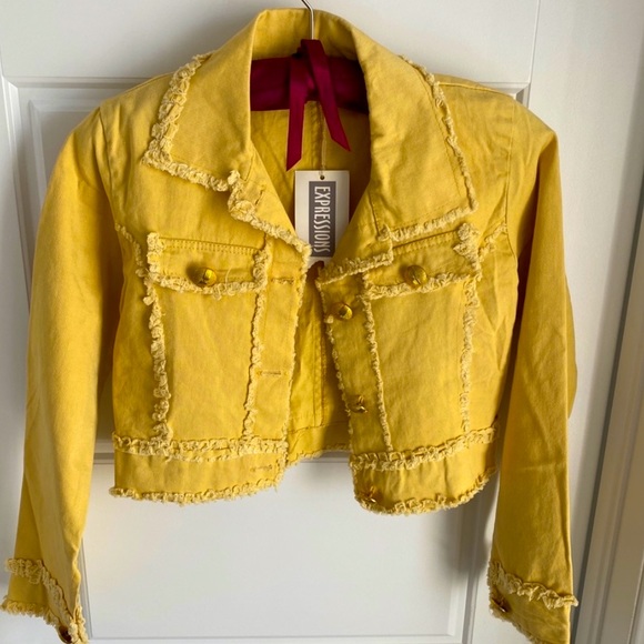 Denim Crop Top Jacket - Picture 1 of 6